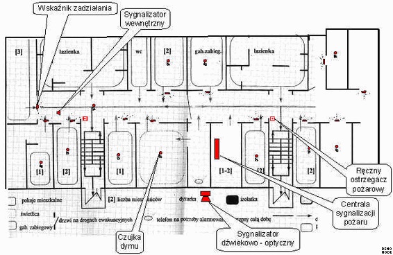 Adresowalny system sygnalizacji pożaru w dwukondygnacyjnym budynku eljot systemy